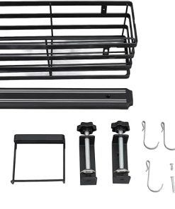 Durably Iron Griddle for Outdoor Camping Grill, with Tool Holder and Multifunctional Storage, Space Saving, for 28 36in Pans