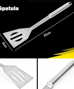MaGiLL BBQ Barbecue Tool Set 3 Pieces Stainless Steel Grill Accessories Utensil with Carry Case Portable BBQ Outdoor Kitchen Tools Portable Grilling Cookware 2