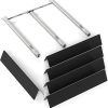 Pizza Oven Stand & Shelf for Solo Stove Pi Pizza Oven, Outrdoor XSKUNStand for Ninja Woodfire, Kitchen Table for Cooking with Stainless Steel Top, WPC Storage Shelves, Lockable 360° Swivel Wheels 3