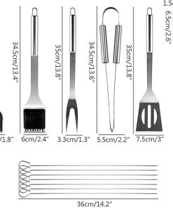 20-Piece BBQ Grill Tools Set, Stainless Steel Barbecue Accessories in Aluminum Case, for Men, Outdoor ， Camping 2