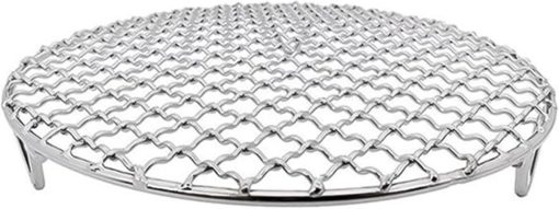 Reusable Barbecue net,BBQ Grill Rack, Stainless Steel Barbecue Round BBQ Grill - Sturdy, Even Mesh Spacing, Fit for Outdoor Camping Picnic Baking - Image 2