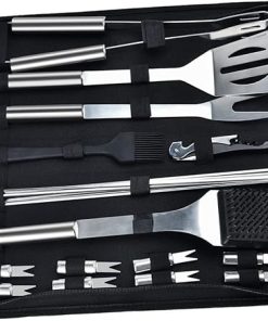 Complete 22-Piece BBQ Tool Set Stainless Steel BBQ Tools Fork Brush Shovel Scraper Outdoor Grill Gadget
