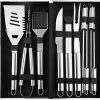 SUPVOX Barbecue Tools 28pc Grill Cooking Accessories BBQ Brush Fork Clamp Set with Bag 4