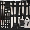 3 Piece Stainless Steel BBQ Grill Tool Set BBQ Accessories Spatula Fork Pliers BBQ Utensils Outdoor BBQ Tools 4