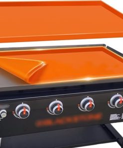 Silicone Griddle Mat for 36" Blackstone Grill | 36 Inch Heavy Duty Food Grade Reusable BBQ Blackstone Griddle Cover | All Season Cooking Surface Protective Grill Mat-Orange