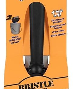 Scrub Daddy BBQ Daddy Grill Brush for Outdoor Grill - Bristle Free Scraper + Scrub Brush - Cut Through Charred Buildup with Stronger, Temperature Controlled Scrubbing Power (1 Grill Brush)