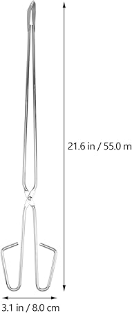 Happyyami Extended Bbq Clamp Steel Charcoal Tweezer for Safe Outdoor Grilling Cooking 2 Happyyami Extended Bbq Clamp Steel Charcoal Tweezer for Safe Outdoor Grilling Cooking - Image 2