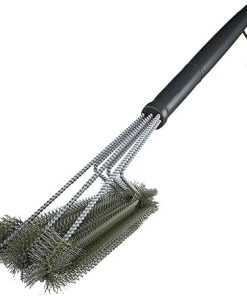 Grill Cleaning Brush BBQ Tool Grill Brush 3 Stainless Steel Brushes in 1 Cleanin BBQ Accessories Best Cleaner Barbecue, Large