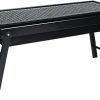 Grill Table for Egg Style Kamado Griller, Heavy Duty Outdoor Grill Station Prep Table, Spacious 20×24 Inch Prep Surfaces, Storage Compartments and Tool Hooks 4