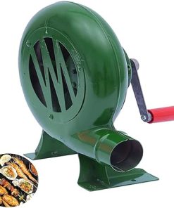 Mini Manual Iron Gear BBQ Blower, Iron Gear Popcorn Fan Manual Fan, Cooking Manual BBQ Air Blower, Hand Blower with Hand Crank Tool, Camping Charcoal Grills Stove Accessories(300W)