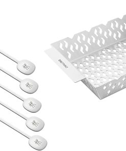 ZWILLING BBQ+ 6-pc Grill Kabob Set, 5pc Skewer Set, Medium Grill Basket, Dishwasher Safe