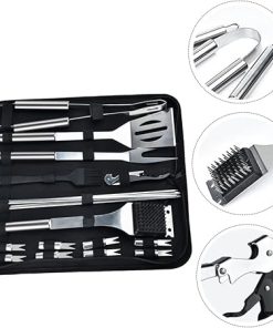Grilling Gear 22 Piece Outdoor Barbecue Tools Set Stainless Steel Grill Tools Includes Fork Brush Shovel Spatula for Camping 2