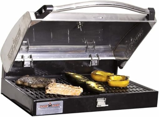 Camp Chef BBQ Grill Box - Outdoor Grill Box for Grill Accessories - 14" x 16", Stainless Steel Lid