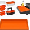 Full-edge 28" Silicone Griddlle Cover Mat - Silicone Tool Mat - Griddle Grease Cup Liners with Gate: 3 in 1 Grill Accessories for Blackstone