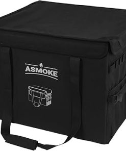 ASMOKE Essential Storage Bag - Custom Fit Grills & BBQ Accessories, Weather-Resistant, Multi-Compartment Design with Carrying Handles, Foldable for Compact Storage