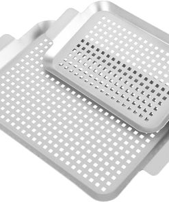 BESPORTBLE Grilling Accessory Outdoor Griddle Bbq Grill Pan Oven Bakeware Set Non-stick Baking Sheet Cookie Pan Multi-function Baking Tray Essential Kitchen Tool