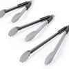 3-Pack of Extra Long Heavy Duty Tongs for Grilling | Dual Sided Stainless Steel Grill Tongs for Outdoor Grill and Kitchen Cooking | 3-Sided Handle Grip | 16 Inch, 20 Inch, 24 Inch