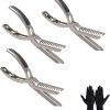 Rib Prep Tool, Stainless Steel Rib Membrane Removal Tool, Ergonomic Design for Easy Membrane Removal, Dishwasher Safe BBQ Accessories(3pcs)