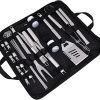 Grilling Gear 22 Piece Outdoor Barbecue Tools Set Stainless Steel Grill Tools Includes Fork Brush Shovel Spatula for Camping 4