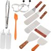 Grilling Tool Set 8 Piece BBQ Utensils Kit Grill Accessories Stainless Steel Easy to Clean Compact for 4