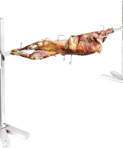 Rotisserie Grill Kit, 52" Outdoor Electric Stainless Steel Tripod Rotisserie Stand, 90LBS Pig Spit Rotisserie Grill, Height Adjustable BBQ Rotisserie Kit, Pig Rotisserie Hog Lamb Campfire