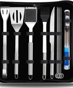 BBQ Tool Set, Stainless Steel BBQ Accessories, 10 Piece BBQ Kit, Camping Kitchen BBQ, BBQ Gift Set 2