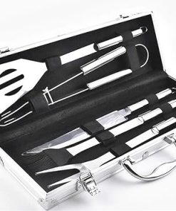 5-piece small handle BBQ barbecue set outdoor aluminum box barbecue tool