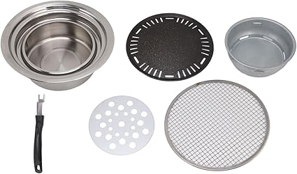 Round Charcoal Grill Stainless Steel Anti Scald Handle Anti Stick Small Outdoor Grill for Camping BBQ Picnic Hiking Fishing Round Charcoal Grill Stainless Steel Anti Scald Handle Anti Stick Small Outdoor Grill for Camping BBQ Picnic Hiking Fishing