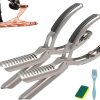 Rib Membrane Remover Stainless Steel Tool Kit – The Ultimate Rib Prep Tool for BBQ Enthusiasts – Ergonomic Design for Easy Membrane Removal – Dishwasher Safe BBQ Accessories(3 PCS) 4