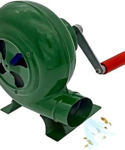 DARZYS Hand Crank Blacksmith Forge Blower, Portable Grill Fire Flame Exciter, Hand Blower with Hand Crank Tool, for Camping/Outdoor Cooking BBQ Air Blower(350W)