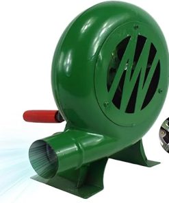 Portable Coal Lighter - Manual Iron Gear BBQ Blower, Iron Gear Popcorn Fan, BBQ Blower with Hand Crank Tool, Metal Fan Blade, for Camping/Outdoor Cooking Barbecue Accessories (Color : 250W)