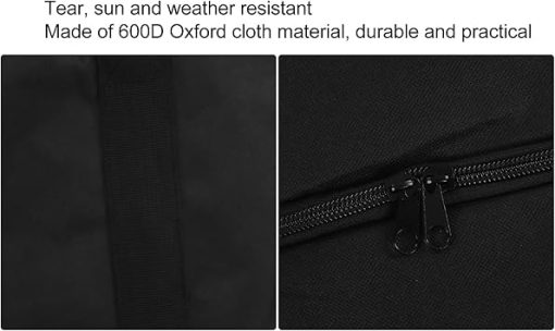 BBQ Tool Bag Portable Wear Black BBQ Grilling Tool Storage Tote Bag 74x57x43cm Professional Accessories for Use - Image 2