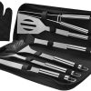 VOSAREA 1 Set Stainless Steel Grill Tool BBQ Accessories with Storage Box for Outdoor Cooking Camping and Picnics Durable and Lightweight Grill Supplies 3