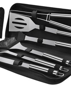 7pcs Stainless Steel BBQ Tool Set Grill Cooking Accessories Outdoor Cooking Tool