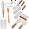 BESPORTBLE Grill Tongs for Outdoor Grill BBQ Tool Set Apron and Glove Stainless Steel 4