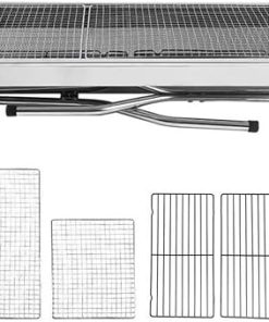 Portable Stainless Steel Barbecue Grill for Outdoor Foldable Charcoal Bbq Grill Barbecue Tools Set Picnic Barbecue Accessory 2