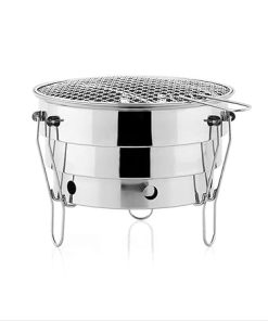 Barbecue Grilling Basket,Small Barbecue Bardes Stainless Steel Outdoor Portable BBQ Barbecue Picnic Folding Charcoal Oven Baking Net Camping Equipment