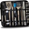 VOSAREA 1 Set Barbecue Tool with Food Clips Brushes and Clamps for Outdoor Grilling Includes Storage Bag Essential Accessories for Home and Gifting