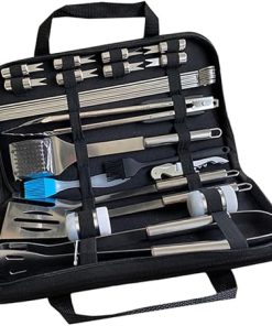 SUPVOX Barbecue Tools 28pc Grill Cooking Accessories BBQ Brush Fork Clamp Set with Bag