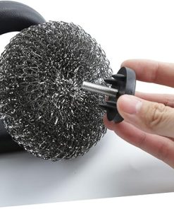 5pcs Grill Brush and Cleaning Scrubbers Barbecue Tools Grill Cleaner Outdoor Bot Multifunctional Grills Barbecue Rack Brush Multi-Functional Cleaner Stainless Steel Black 2