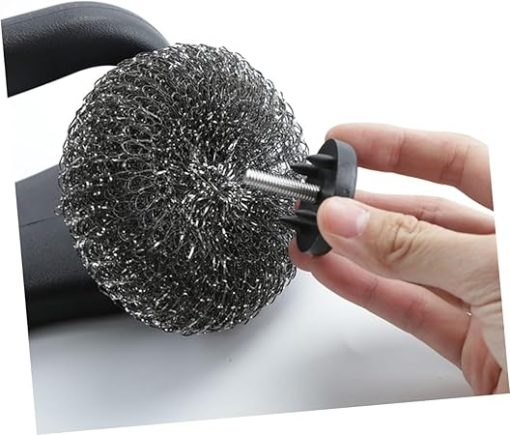5pcs Grill Brush and Cleaning Scrubbers Barbecue Tools Grill Cleaner Outdoor Bot Multifunctional Grills Barbecue Rack Brush Multi-Functional Cleaner Stainless Steel Black - Image 2