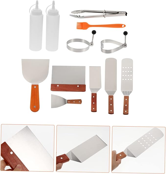 Utensils Kit 12-Piece Stainless Steel Grill Utensils Set for Outdoor Grill Camping Hiking Family Gatherings and Barbecue Cookware 2 Utensils Kit 12-Piece Stainless Steel Grill Utensils Set for Outdoor Grill Camping Hiking Family Gatherings and Barbecue Cookware - Image 2