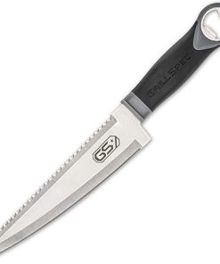 VIPER Grill Utility Knife - 8 inch High Carbon Stainless Steel Chef Knife Bread Knife Meat Turner Bottle Opener with Sheath Grilling Gifts for Dad Men
