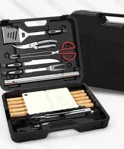 BBQ Grill Accessories Set29-Piece 304 Stainless-Steel Barbecue Grilling Tool Accessories Utensils Set with Tongs, Forks, Brush, Must-Have BBQ Grill Accessories