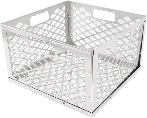 Detachable Design Portable Stainless Steel Charcoal Basket for Barbecue, Rugged Fire Box, Practical BBQ Accessory for Even Charcoal Burning