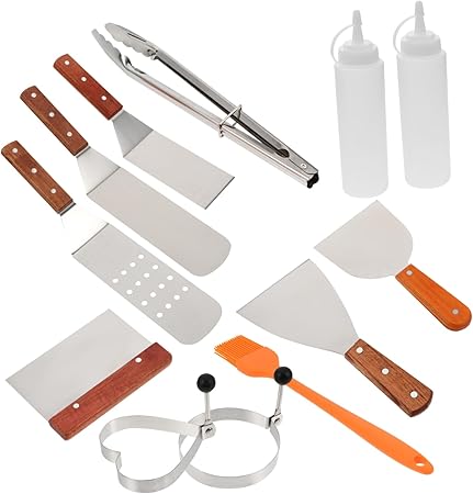 Professional BBQ Tools Set 12pcs Stainless Steel Grill Utensils Outdoor BBQ Accessories Perfect for Professional BBQ Tools Set 12pcs Stainless Steel Grill Utensils Outdoor BBQ Accessories Perfect for