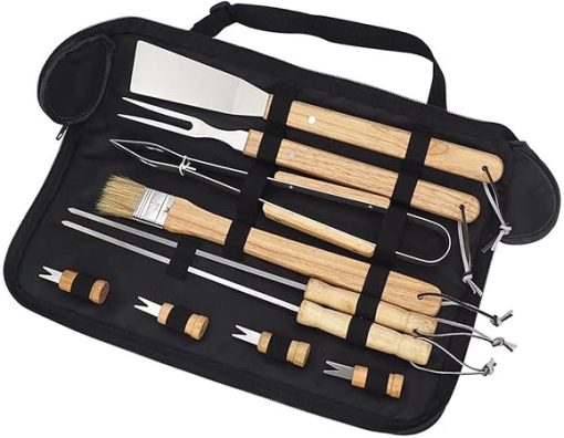 BBQ Accessories Grilling Tools Set – Stainless Steel BBQ Kit for Cooking, Backyard & Camping – Gift for Men, Dad & Barbecue Enthusiasts