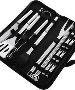 BESPORTBLE Portable BBQ Tools Stainless Steel Grill Barbecue Utensils Kit Grilling Accessories for Fathers Day Present