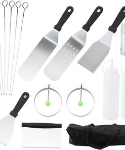 MaGiLL BBQ Tools Set, Stainless Steel Barbecue Accessories Outdoor Grill Utensils Kit, for, Teppanyaki, Grilling, Camping