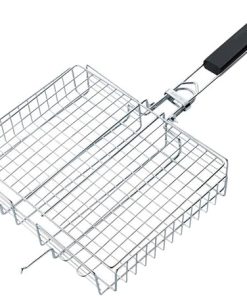 1Pc Folding Bbq Grill Rack Durable Outdoor Barbecue Tool for Fish Chicken and Vegetables Fire Resistant Compact Design for Easy Transport and Storage